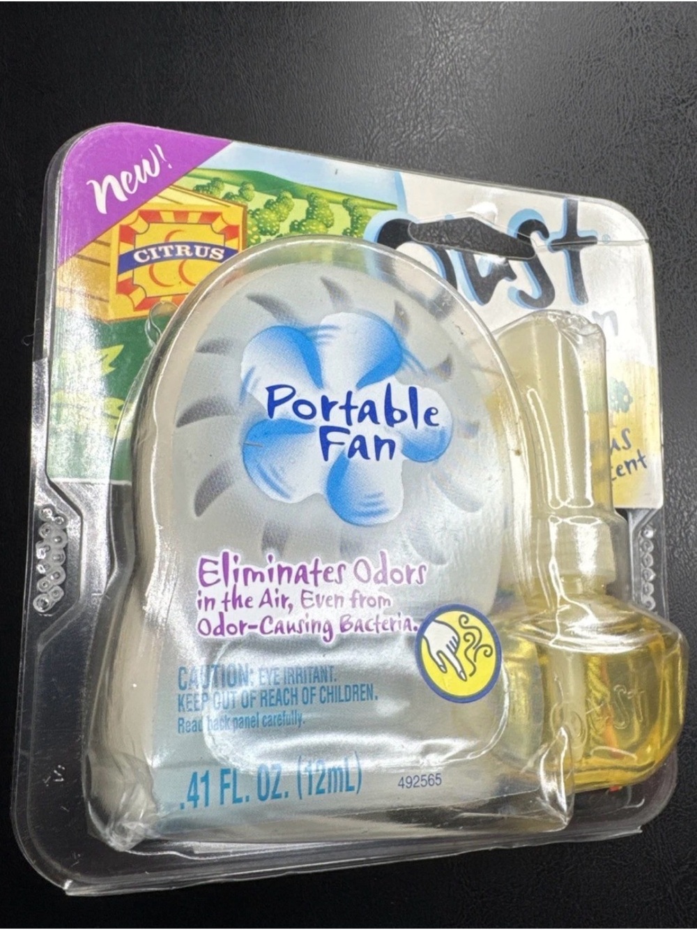Oust Portable Fan Citrus Scent Eliminates Odors 2004 Discontinued Vintage New